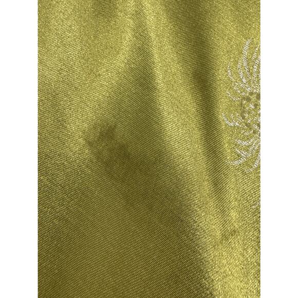 Vintage Younique Clothing Green Top Size Medium Shiny Satin Asian Inspired READ - Picture 8 of 10